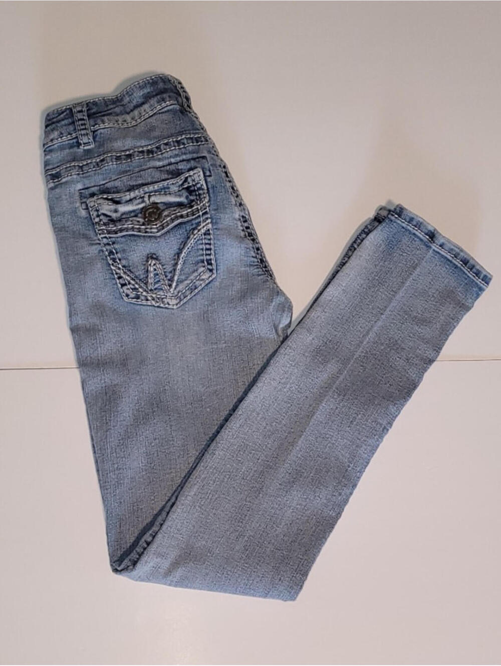 Warehouse One Women’s Skinny Jeans Size 26 Reg Light Wash Low Rise Stretch Denim